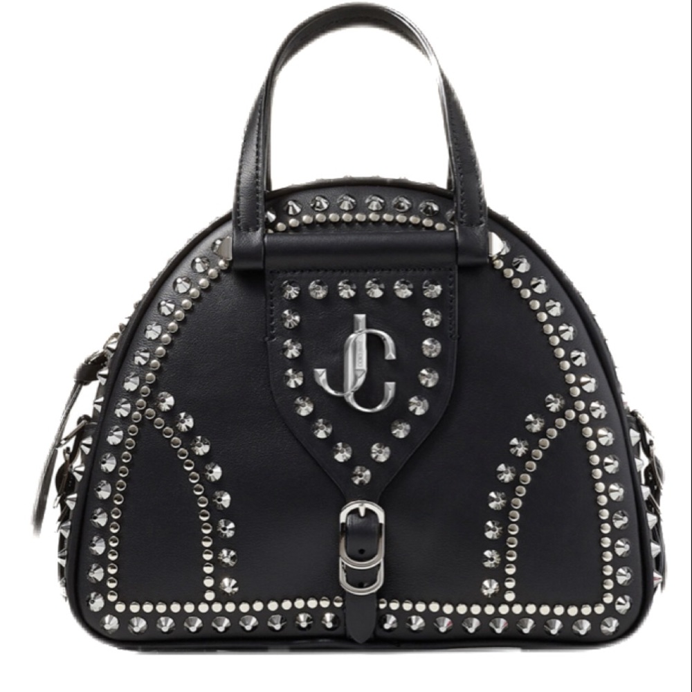 Jimmy Choo Varenne Studded Bowling Crossbody Bag